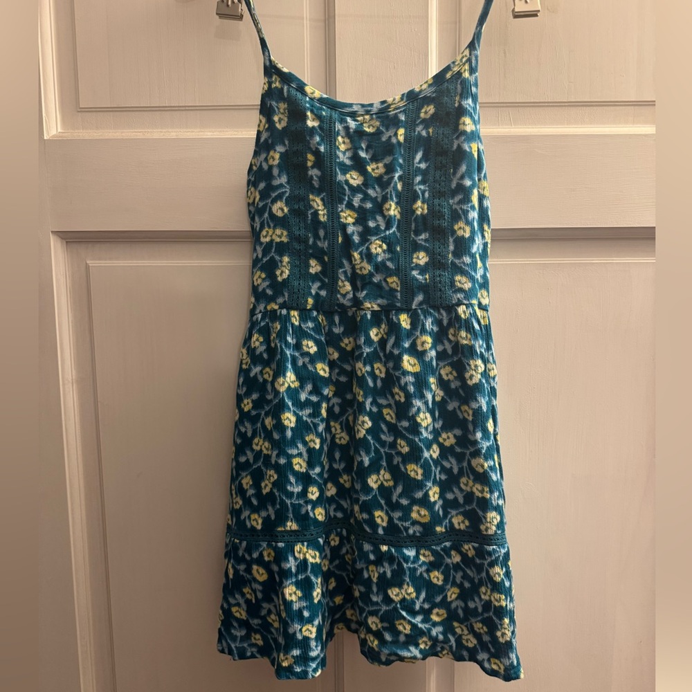 Abercrombie Kids Blue and Yellow Floral Dress